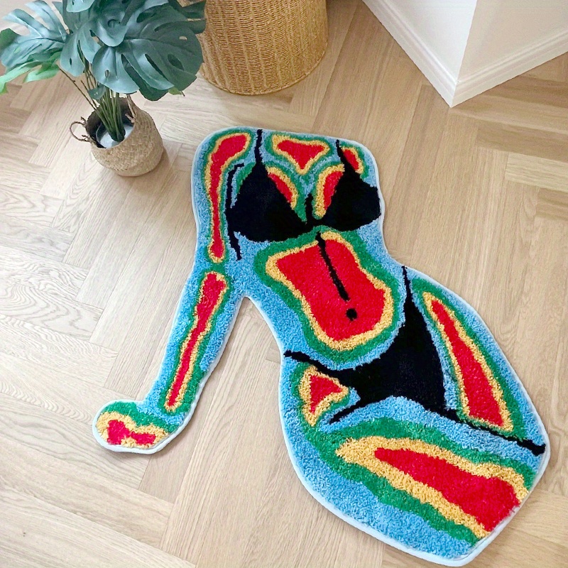Irregular Body Shape Flocked F - đánh giá và giá Retro Gaming Rug
