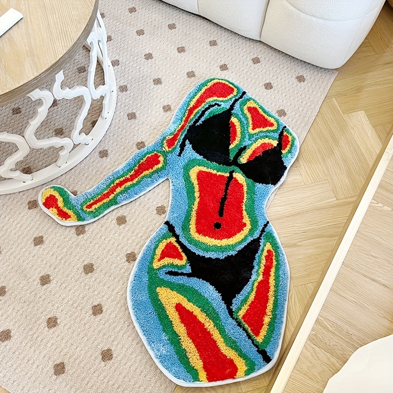 Irregular Body Shape Flocked F - đánh giá và giá Retro Gaming Rug