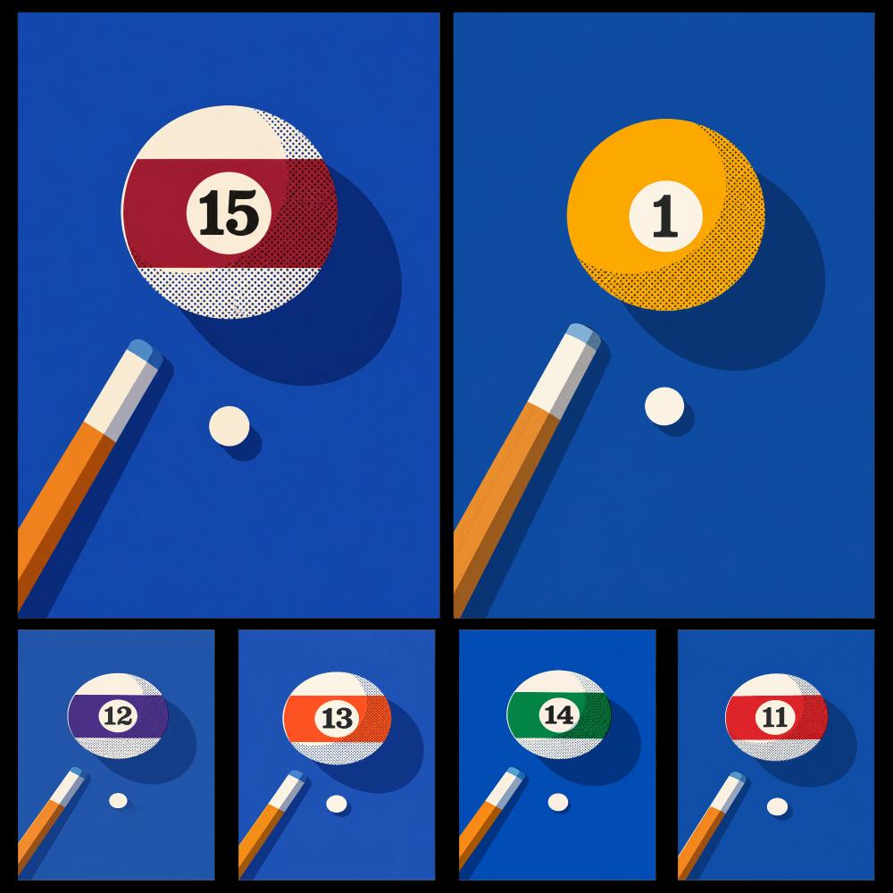 Retro Billiard Balls Pop Art G - đánh giá và giá Retro Gaming Life